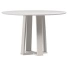 Mesa de Jantar 120 cm Isabela com Vidro Off White New Ceval