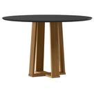 Mesa De Jantar 120 Cm Isabela Com Vidro Ype Preto - New Ceval