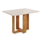 Mesa de Jantar 120cm com Tampo de Vidro Berlim Viero