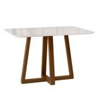 Mesa de Jantar 120cm com Tampo de Vidro Livia Largha Sonetto Mesa de Jantar 120cm com Tampo de Vidro Livia Largha Sonetto