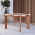 Mesa de Jantar 120cm Retangular Tampo de Vidro Carol Móveis Zamarchi
