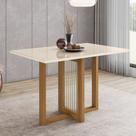 Mesa de Jantar 120cm Retangular Tampo de Vidro Natalí Henn Mesa de Jantar 120cm Retangular Tampo de Vidro Natalí Henn
