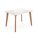 Mesa de Jantar 120cm Tampo com Vidro Dubai Madetal