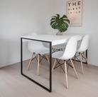 Mesa de Jantar 120x80 com Design Industrial Ideal para Apatamentos Compactas e Modernas