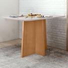 Mesa de Jantar 120x80cm Tampo MDF/Vidro Celebrare Mesa de Jantar 120x80cm Tampo MDF/Vidro Celebrare