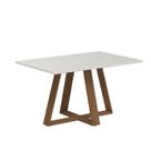Mesa de Jantar 135cm Retangular Avena Branco/Canella/Off White Fosco Mesa de Jantar 135cm Retangular Avena Branco/Canella/Off White Fosco