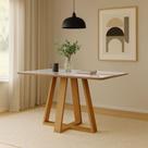 Mesa de Jantar 1,35m 4 Lugares com Tampo de Vidro 100% MDF Dalla Costa Mesa de Jantar 1,35m 4 Lugares com Tampo de Vidro 100% MDF Dalla Costa