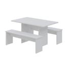 Mesa de Jantar 135x80x74cm 2,5cm com 1 Banco Essence