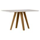 Mesa De Jantar 135x90 Cm Mariah Com Vidro Ype Off White - New Ceval