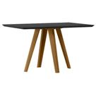 Mesa De Jantar 135x90 Cm Mariah Com Vidro Ype Preto - New Ceval