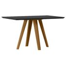 Mesa de Jantar 135x90 cm Mariah com Vidro Ype Preto New Ceval Mesa de Jantar 135x90 cm Mariah com Vidro Ype Preto New Ceval