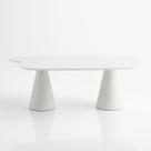 Mesa de Jantar 137x90 Cone Orgânica Nuvem cor Branca