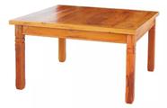 Mesa de Jantar 1,5m x 1,5m Madeira de Demolição Peroba Rosa.