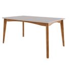 Mesa de Jantar 160cm com Tampo de Vidro Monalisa Nesher