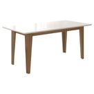 Mesa de Jantar 160cm Liz Carvalho Off White Poliman Mesa de Jantar 160cm Liz Carvalho Off White Poliman