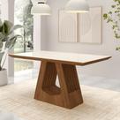 Mesa De Jantar 1,60m Santiago Tampo Mdf E Chanfrado Freijó/off - M.a Mesa De Jantar 1,60m Santiago Tampo Mdf E Chanfrado Freijó/off - M.a