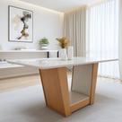 Mesa de Jantar 160x80cm Tampo MDF/Vidro Apogeu