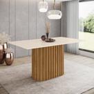 Mesa de Jantar 160x90cm Tampo MDF Canto Reto Solana