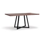 Mesa de Jantar 180x90cm Tampo Madeira Maciça Orlando Preto/Mel