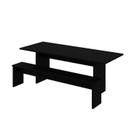 Mesa de Jantar 200x80x74cm 2,5cm com 2 Banco Essence