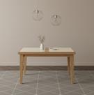 Mesa de Jantar 4 a 6 Lugares Retangular Extensível Tampo de Vidro/MDF Paris Marrom/Mel
