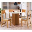 Mesa de Jantar 4 Cadeiras Alice Indekes Freijo/Off White