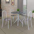Mesa de Jantar 4 Cadeiras Branco/Paraopeba Ane Soma Móveis