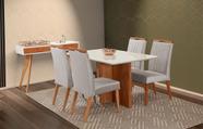 Mesa de jantar + 4 cadeiras Milão tampo Atenas 140 cm - A 12