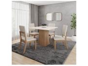 Mesa de Jantar 4 Cadeiras Quadrada Henn Dora