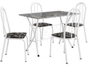 Mesa de Jantar 4 Cadeiras Retangular Branca Artefamol Ravena