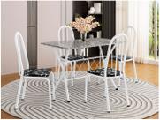 Mesa de Jantar 4 Cadeiras Retangular Branca Artefamol Ravena