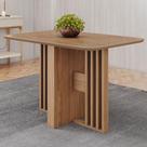 Mesa de Jantar 4 Lugares 120cm com Vidro Zinia Nature H02 - Mpozenato