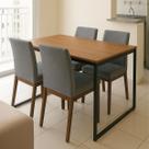 Mesa de Jantar 4 Lugares 120x80 com Design Industrial Ideal para Apartamentos Compactas e Modernas