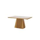 Mesa de Jantar 4 Lugares Áustria com Vidro