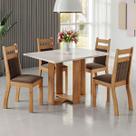 Mesa de Jantar 4 Lugares Blend Mel/Blonde/Bombom - Viero Móveis
