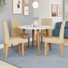 Mesa de Jantar 4 Lugares Dani Maia Madeira/Off White/Gengibre - Cimol Mesa de Jantar 4 Lugares Dani Maia Madeira/Off White/Gengibre - Cimol