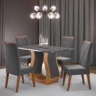 Mesa de Jantar 4 Lugares Gol Mel/Cinza/Grafite - Viero Móveis Mesa de Jantar 4 Lugares Gol Mel/Cinza/Grafite - Viero Móveis