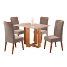 Mesa de Jantar 4 Lugares Nicarágua Mel/Blonde/Perola - Panorama Móveis