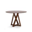 Mesa de Jantar 4 Lugares Redonda Herval Prisma, Amêndoa, 110 cm