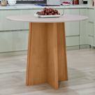 Mesa de Jantar 4 Lugares Redonda Tampo MDF Celebrare