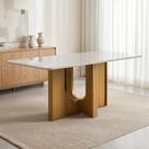 Mesa de Jantar 4 Lugares Retangular 120cm Tampo Vidro/MDF de 2,5cm Dora Mesa de Jantar 4 Lugares Retangular 120cm Tampo Vidro/MDF de 2,5cm Dora