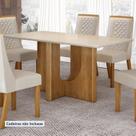 Mesa de Jantar 4 Lugares Retangular 120cm Tampo Vidro/MDF de 2,5cm Dora