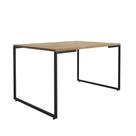 Mesa de Jantar 4 Lugares Retangular Industrial 135cm Porto Natural/Preto L06 - D'Rossi