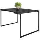 Mesa de Jantar 4 Lugares Retangular Rivera F01 Industrial Preto Fosco - Lyam Decor
