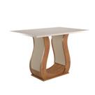 Mesa de Jantar 4 Lugares Retangular Tampo de Mdp Nubia