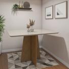 Mesa de Jantar 4 Lugares Retangular Tampo Vidro/MDF Jade