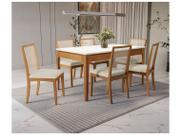 Mesa de Jantar 6 Cadeiras 6 Lugares Retangular Madeira Kappesberg Luna