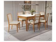 Mesa de Jantar 6 Cadeiras 6 Lugares Retangular Madeira Kappesberg Luna