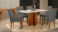 Mesa de jantar + 6 cadeiras França Tampo Atenas 160 Cm A 03