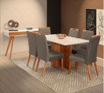 Mesa de jantar + 6 Cadeiras Milão Tampo Atenas 160 cm A 10